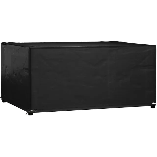vidaXL Tuinmeubelhoes met 8 oogjes rechthoekig 160x120x75 cm Zwart