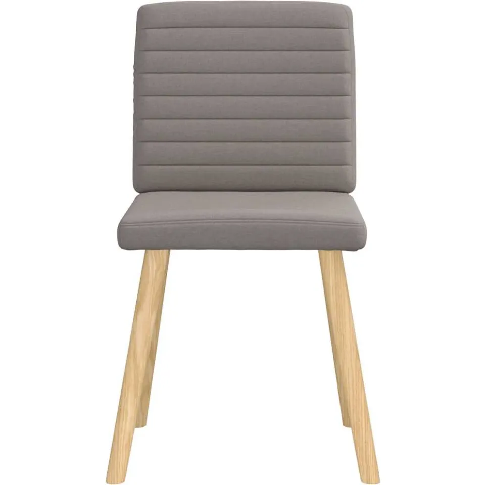 vidaXL Eetkamerstoelen 6 st stof taupe, foto 4
