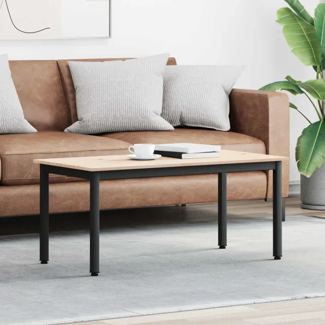 vidaXL Salontafel Naturel 100 x 50 x 45 cm Massief grenenhout, foto 2