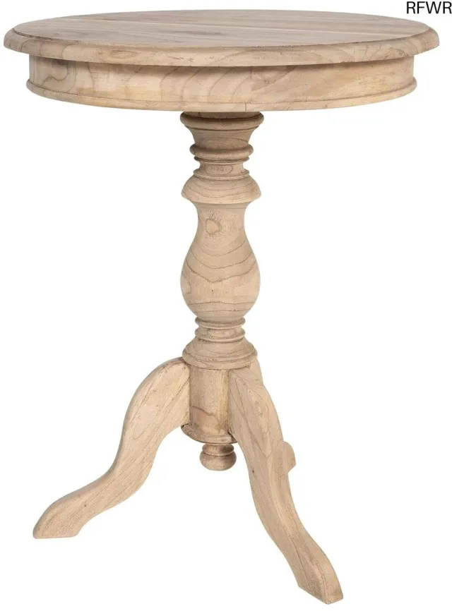 RFWR Ronde Bijzettafel van Hout - 50x50 cm - Ideaal voor Living, Slaapkamer of Kantoor Houtkleur