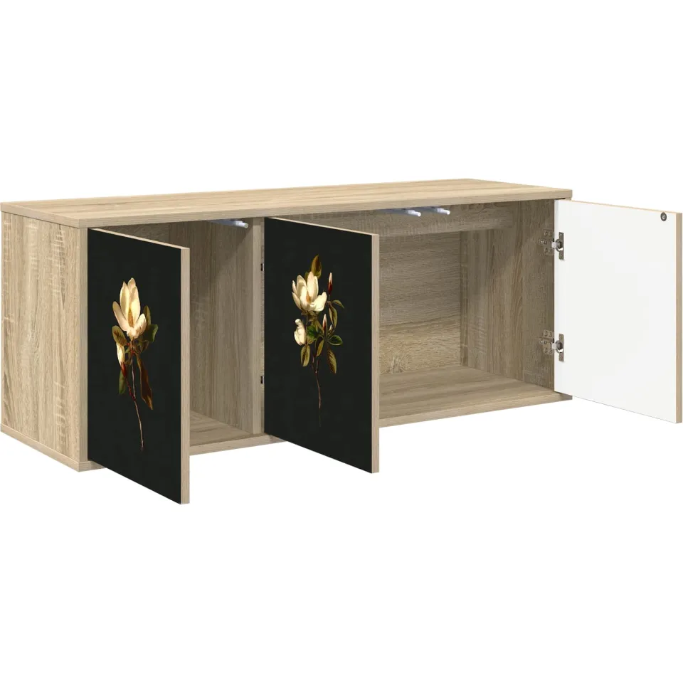 vidaXL Wandgemonteerd tv-meubel BREMEN 102 x 33 x 40 cm Sonoma Eiken Bruin