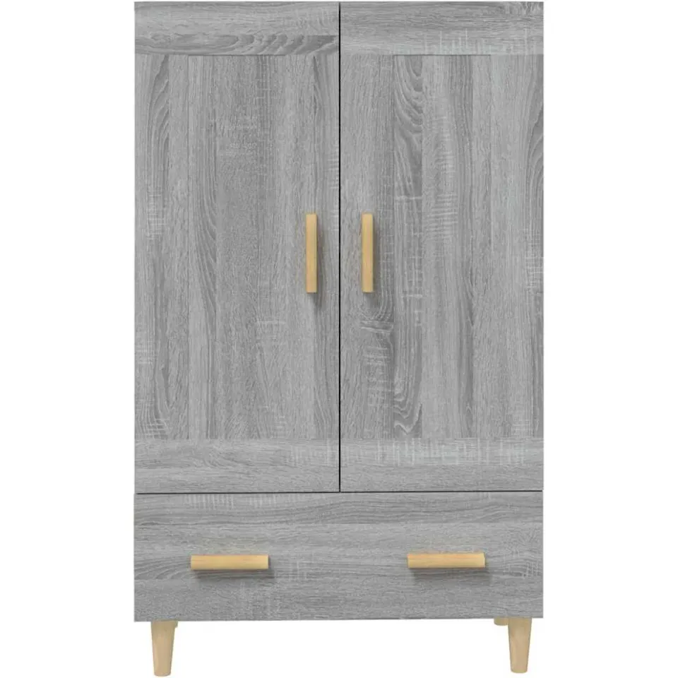 vidaXL Hoge kast 70x31x115 cm bewerkt hout grijs sonoma eikenkleurig, foto 4