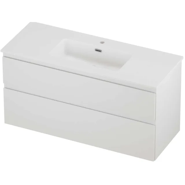 Proline Tribute Badmeubelset Porselein Elegant 1 Kraangat 120x46x62 cm Mat White Mat Wit