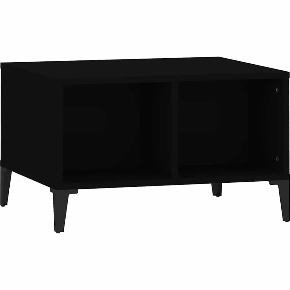vidaXL Salontafel 60x50x36,5 cm bewerkt hout zwart