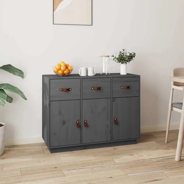 vidaXL Dressoir 100x40x75 cm massief grenenhout honingbruin bruin, foto 2