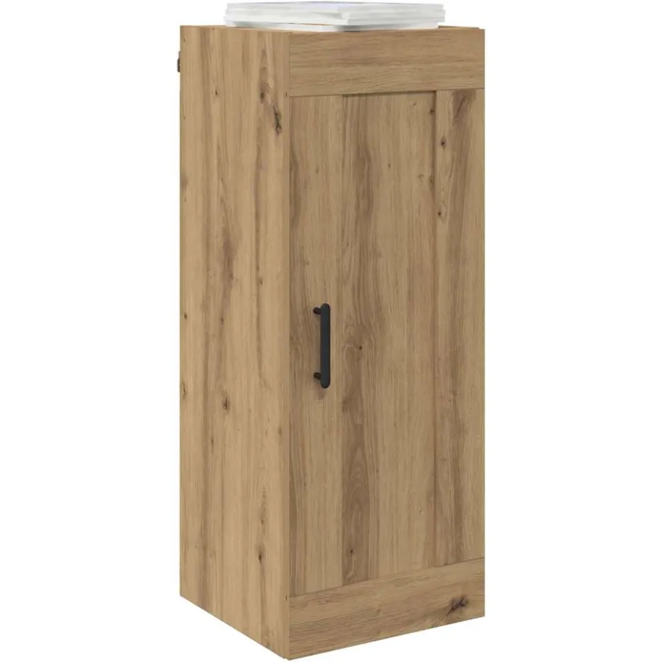 vidaXL Wandkast Artisan Eiken 34,5 x 34 x 90 cm Bewerkt hout Bruin