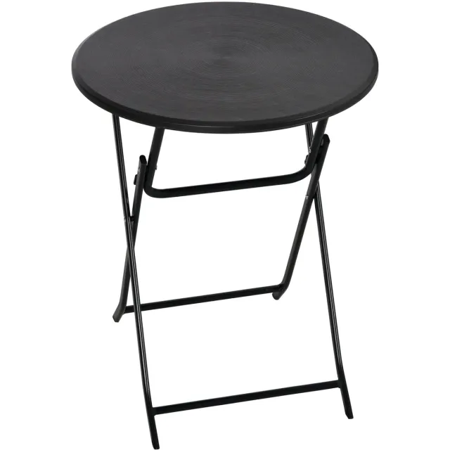 Outsunny opvouwbare tuintafel staal en HDPE - Bijzettafel - Campingtafel - Donkergrijs