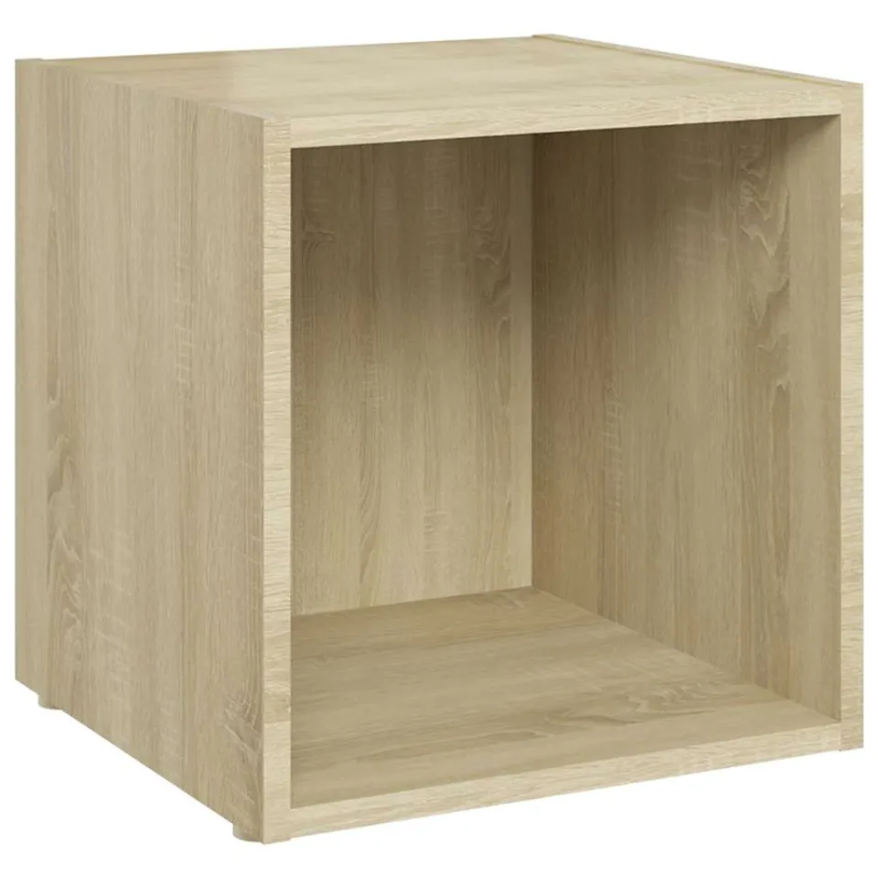 vidaXL Tv-meubel 37x35x37 cm bewerkt hout sonoma eikenkleurig, foto 3