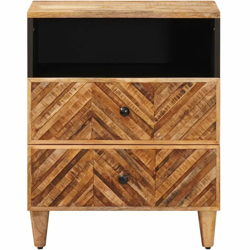 vidaXL Nachtkastje Bruin 50 x 33 x 60 cm Massief Mango Hout, foto 3