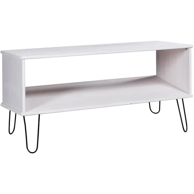 vidaXL Salontafel New York massief grenenhout wit