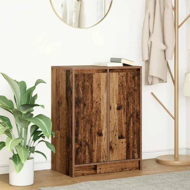 vidaXL Dressoir 57x34x76 cm bewerkt hout oud houtkleurig bruin, foto 2