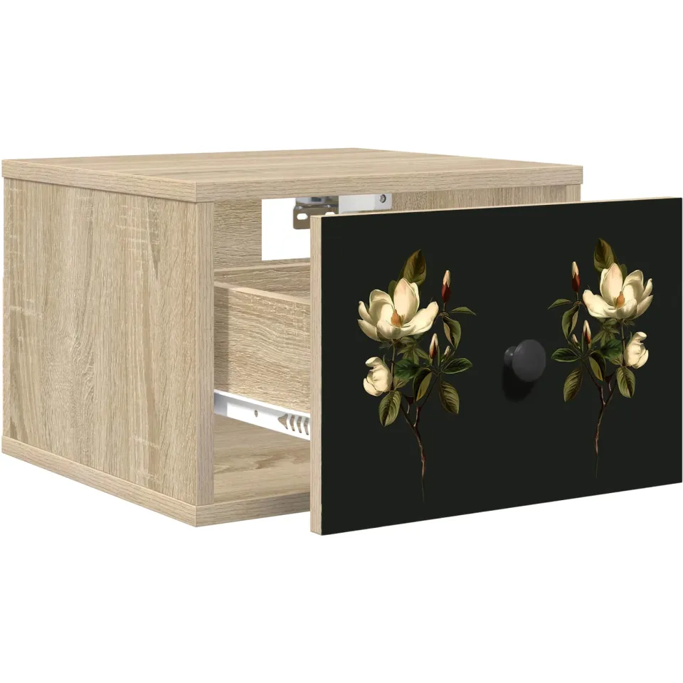 vidaXL Wandkastje BREMEN Sonoma Eiken 36 x 33 x 25 cm Bewerkt hout Bruin