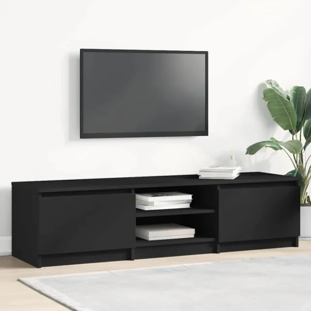 vidaXL Tv-meubel 140x40x35,5 cm bewerkt hout zwart