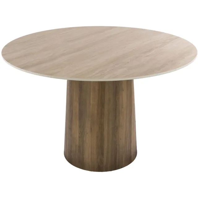 Giga Living Eettafel Romano - Rond Travertin - Ø120x75cm Beige
