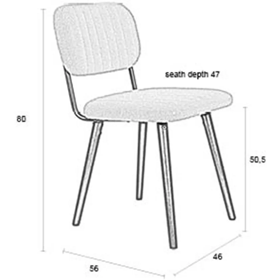 Housecraft Living Jake eetkamerstoel off-white, foto 4