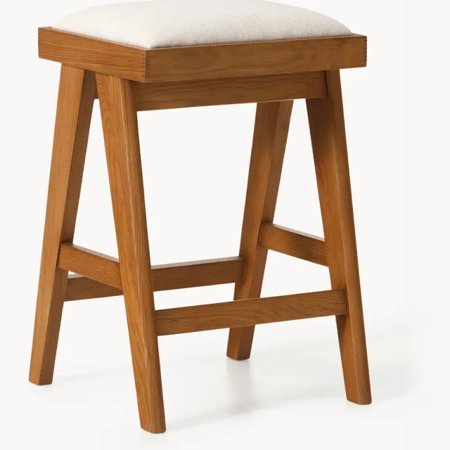 Westwing Collection Barkruk Sissi met vulling Wit