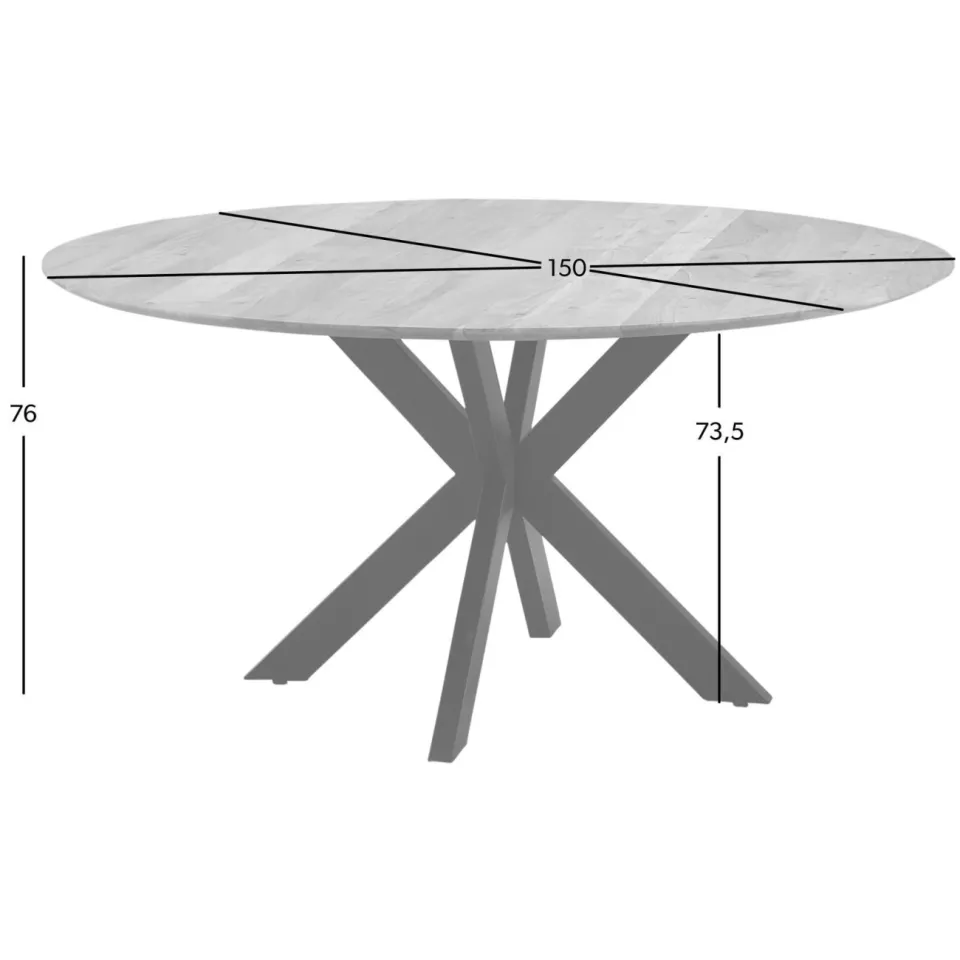 NOUS Living eetkamertafel (150 cm) Jorah Naturel