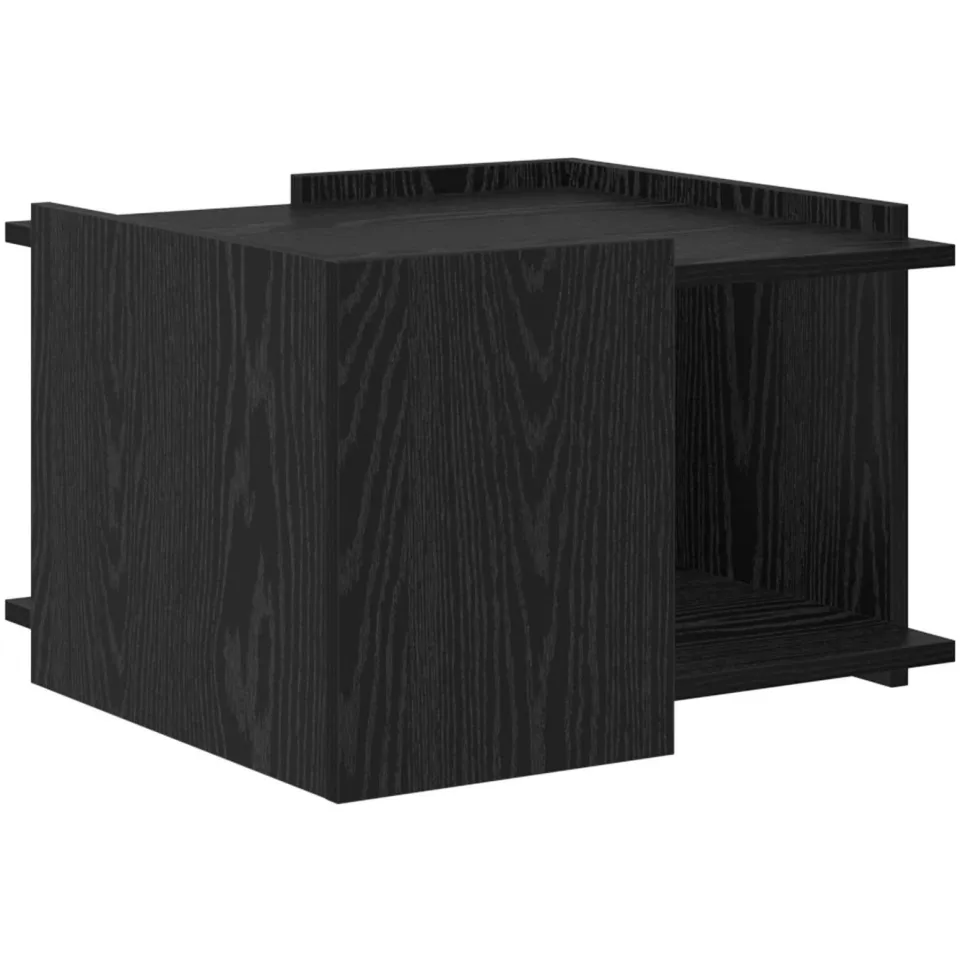vidaXL Salontafel Zwart eiken 50,5 x 50 x 33 cm Bewerkt hout, foto 3
