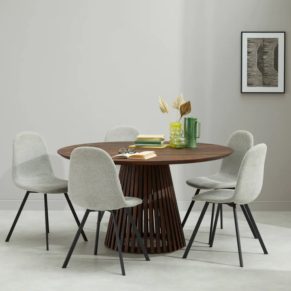 NOUS Living eetkamertafel Sansa (⌀140 cm) walnoot, foto 3