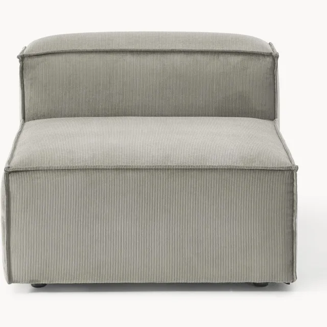 Westwing Collection Middelste module Lennon van corduroy Grijs