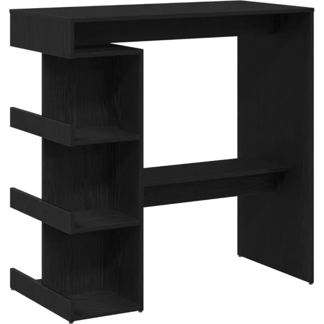 vidaXL Bartafel - 100 - x - 48 - x - 101,5 - cm - Bewerkt - hout - Zwart - Eiken Zwart eiken