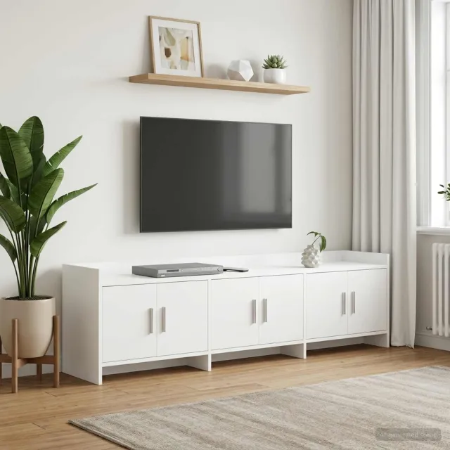 vidaXL TV-kast 168 x 33 x 47 cm Wit Bewerkt hout, foto 2