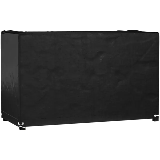vidaXL Tuinmeubelhoes met 8 oogjes rechthoekig 170x94x70 cm Zwart