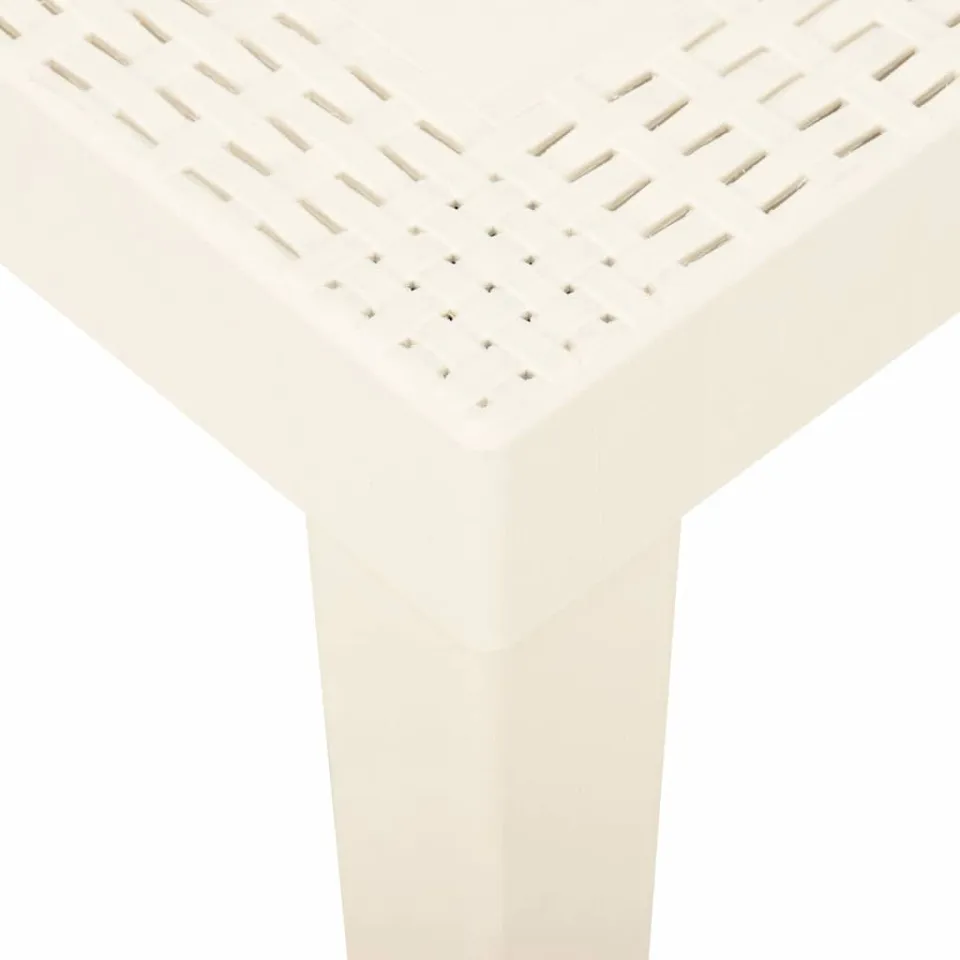 vidaXL Tuintafel 79x65x72 cm kunststof wit, foto 4
