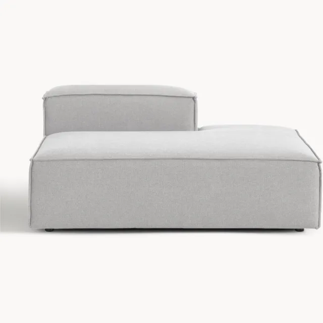 Westwing Collection Chaise longue module Lennon grijs