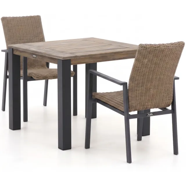 Manifesto Furniture Manifesto Villongo/ROUGH-S 90cm dining tuinset 3-delig stapelbaar, foto 2