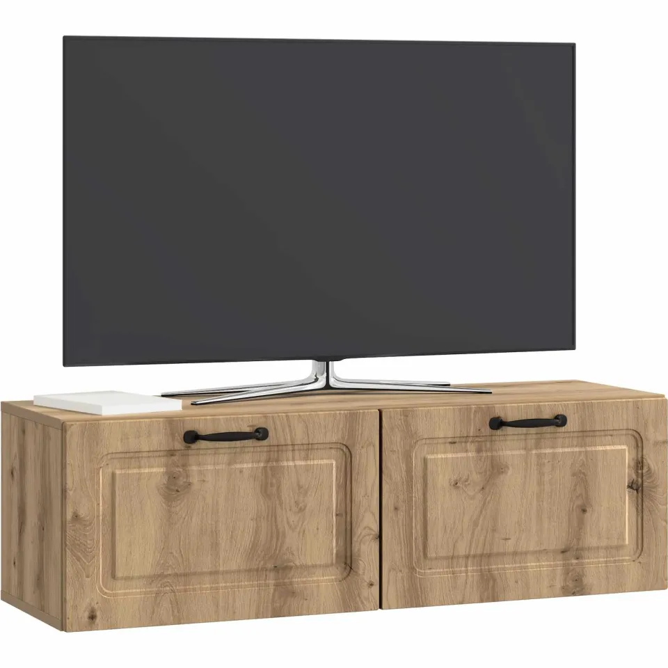 vidaXL Wandbeugel TV-kast 98 x 31 x 30 cm Artisanaal eiken, foto 3