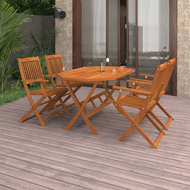 vidaXL 5-delige Tuinset massief acaciahout bruin, foto 2