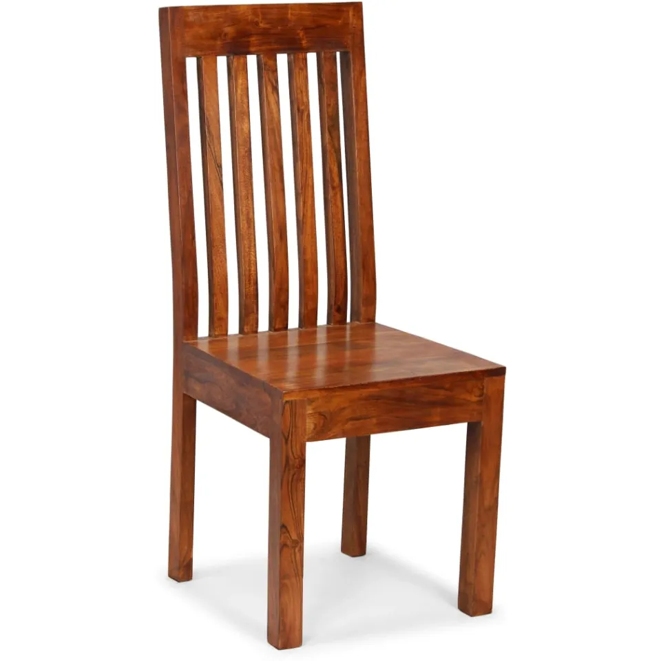 vidaXL Eetkamerstoelen 4 st massief hout modern bruin, foto 2