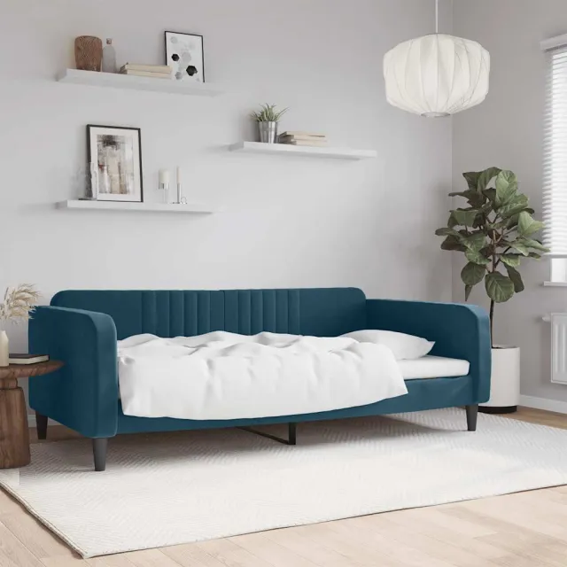vidaXL Slaapbank met matras 90x200 cm stof donkergrijs grijs