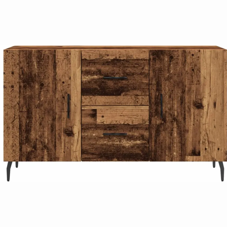 vidaXL Dressoir 100x36x60 cm bewerkt hout oud houtkleurig bruin, foto 4