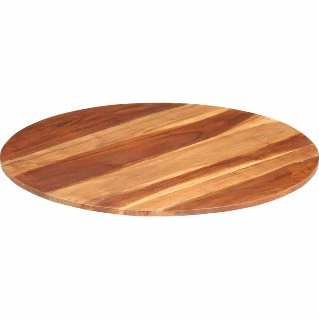vidaXL Tafelblad rond 15-16 mm 80 cm massief acaciahout Bruin