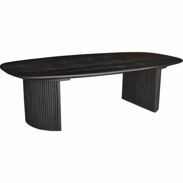 Giga Meubel Salontafel Feline - Deens Ovaal Zwart - 100cm