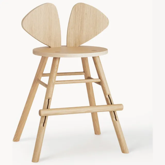Nofred Kinderhouten kinderstoel Mouse Junior Beige