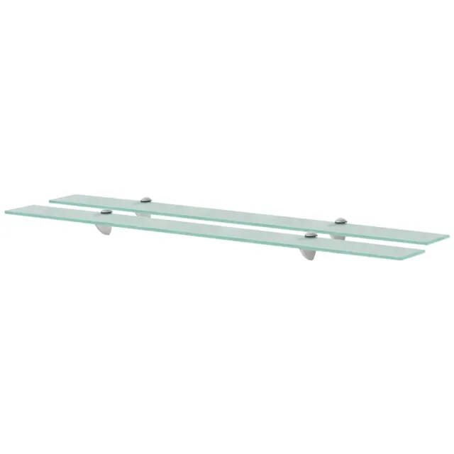 vidaXL Schappen zwevend 2 st 100x10 cm 8 mm glas Transparent