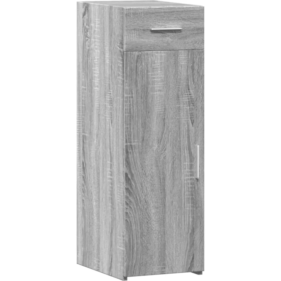vidaXL Dressoir 30x42,5x93 cm bewerkt hout grijs sonoma eikenkleurig, foto 3