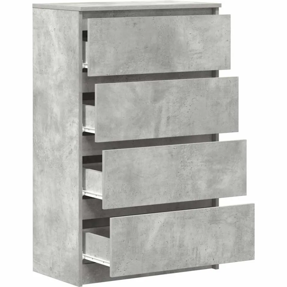 vidaXL Dressoir 60x35x98,5 cm bewerkt hout betongrijs grijs, foto 4