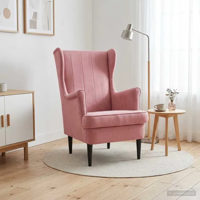 vidaXL Fauteuil Roze Fluweel
