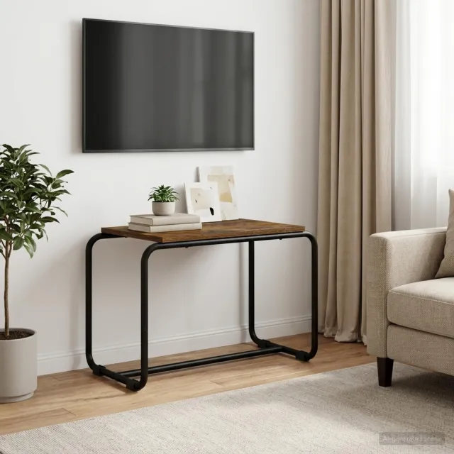 vidaXL TV-standaard 60 x 35,5 x 42 cm Gerookt eiken Bewerkt hout Bruin