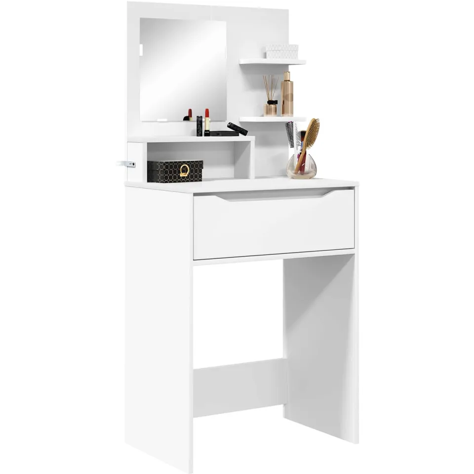 vidaXL Slaapkamer Kaptafels Wit 60 x 39,5 x 135 cm Bewerkt hout