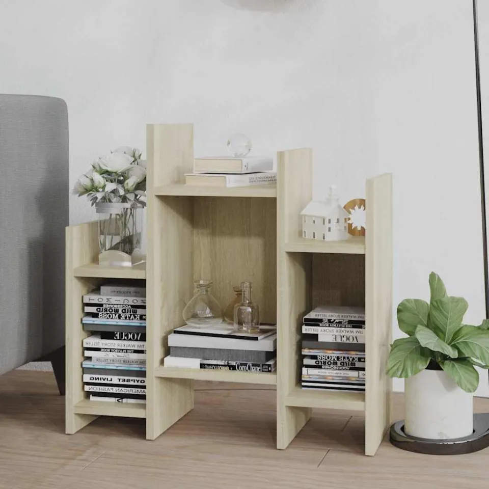vidaXL Bijzetkast 60x26x60 cm bewerkt hout sonoma eikenkleurig, foto 3