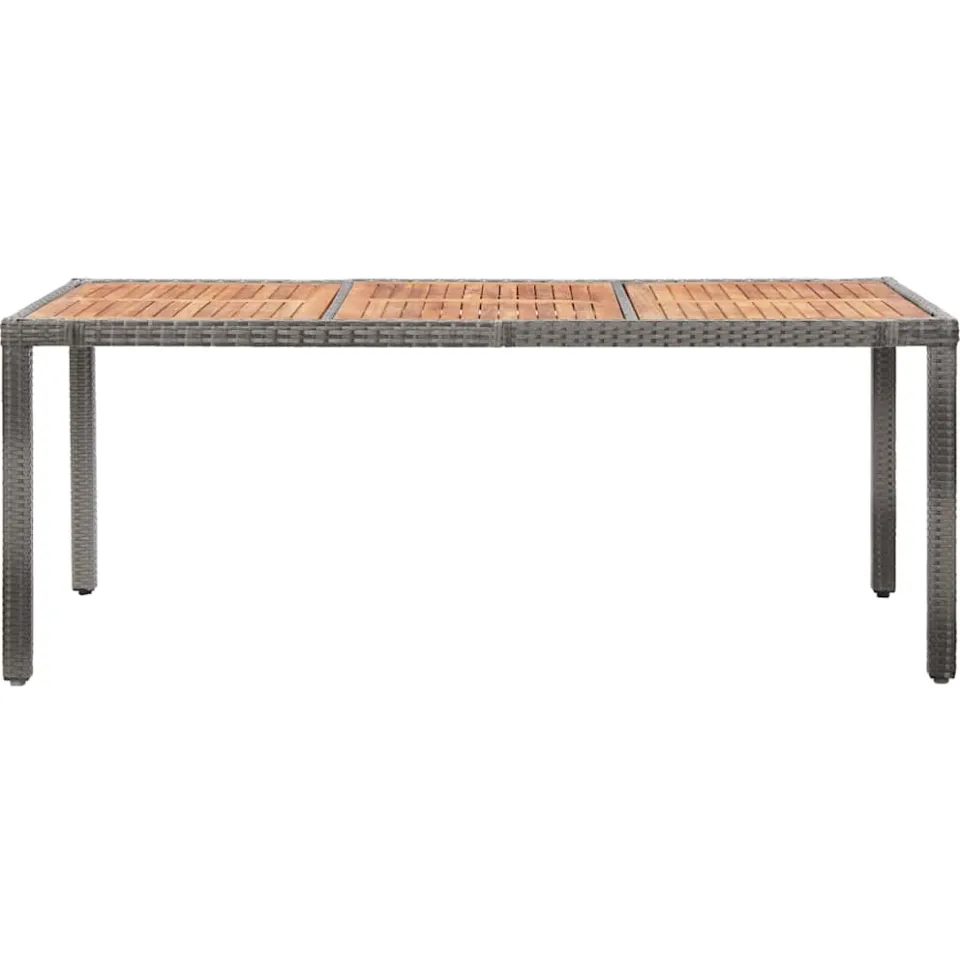 vidaXL 9-delige Tuinset met kussens poly rattan grijs, foto 3