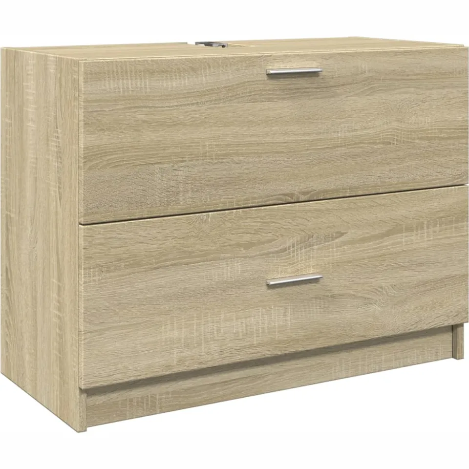 vidaXL Wastafelkast 78x37x59 cm bewerkt hout sonoma eikenkleurig