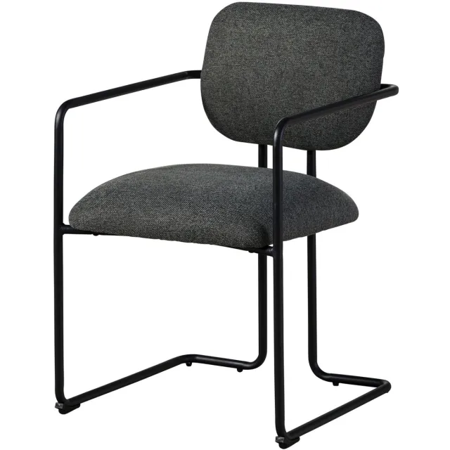 MASSIVMOEBEL24 .DE gestoffeerde stoel donkergrijs 100% polyester gedemonteerd POLSTERSTÜHLE #304