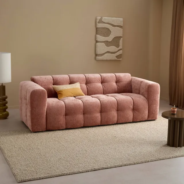NOUS Living Lina 3-zitsbank roze, foto 2