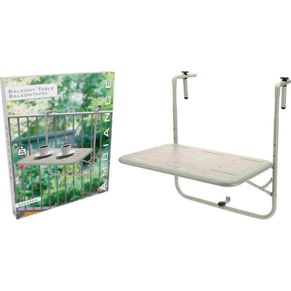Pro Garden balkontafel 60x43x70 cm beige, foto 2